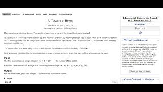 A. Towers of Boxes | Educational Codeforces Round 187 (Rated for Div. 2)