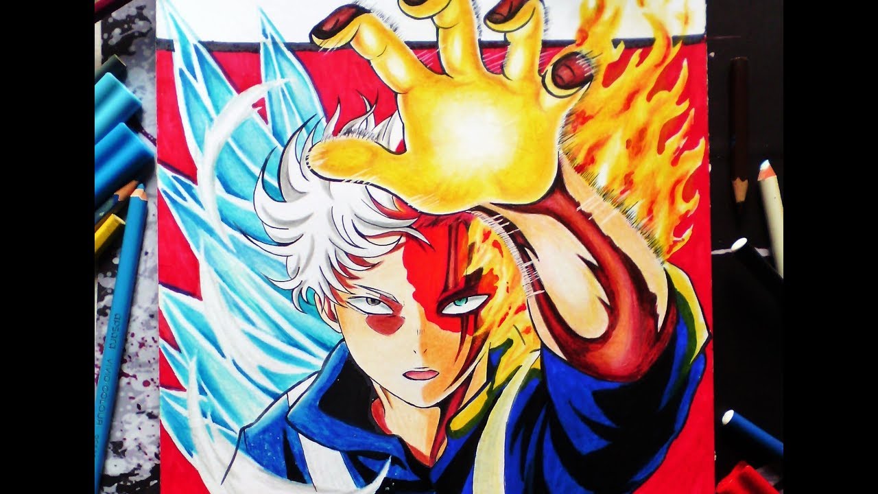 Speed Drawing Todoroki Shoto Boku No Hero Academia