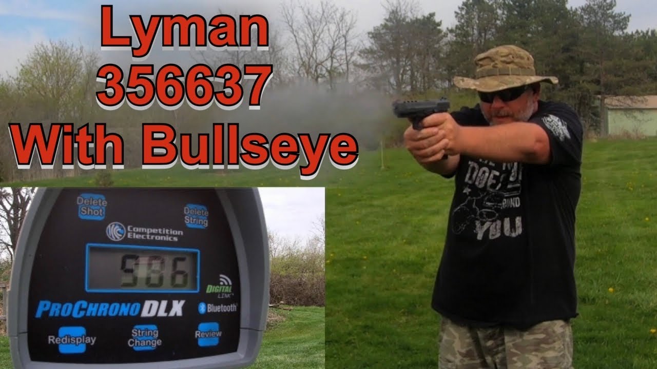 Lyman 356637 147gr 9mm with Bullseye Velocity Test