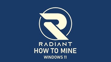 How to mine Radiant (RXD) using Windows 11