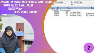 Latihan Akuntansi Perusahaan Dagang Dengan ABSS Accounting - Saldo Awal Akun, Kode Pajak, Persediaan screenshot 1
