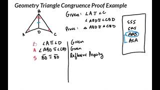 Geometry Triangle Congruence Proof Example