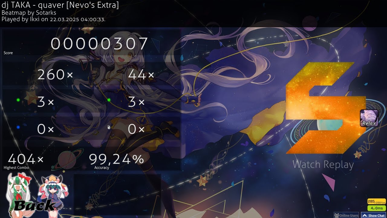 osu! quaver [Nevo's Extra] +RX ; dj TAKA - YouTube