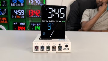 Small Weather Display LED Clock with Alarm | Digital Desk Clock with Temperature & Humidi