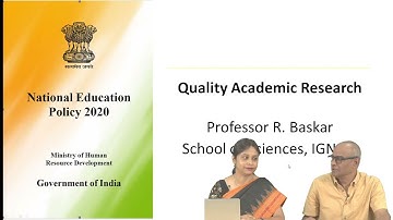 IGNOU NEP PDP 2020: A session on Quality Academic Research