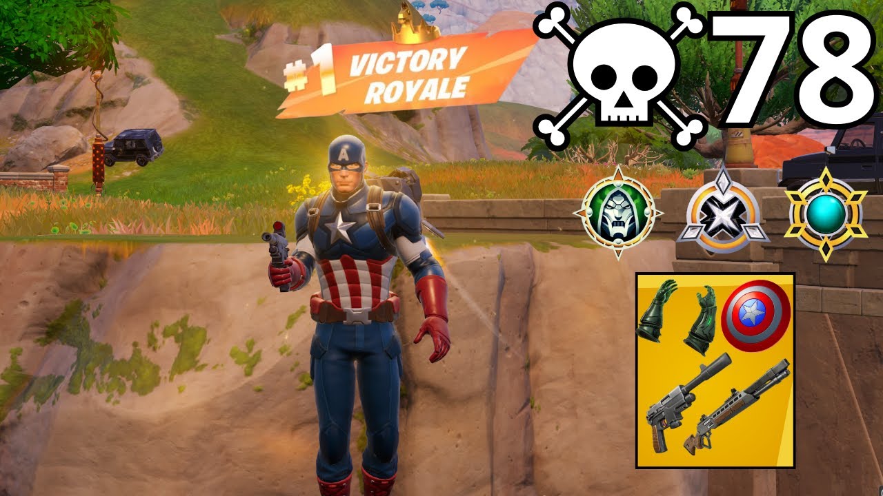78 Elimination CAPTAIN AMERICA Solo Vs Squads Zero Build Gameplay WINS (Fortnite Chapter 5 Season4)
