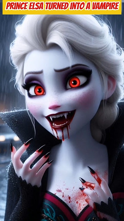 Princess Elsa Transformed Into A Vampire #disney #elsa #cartoon #horrorstories