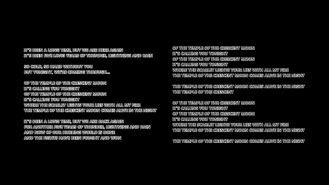 TIAMAT The Temple of the Crescent Moon [LYRICS ON SCREEN] YouTube