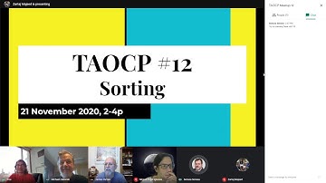 Sorting - TAOCP Meetup #12