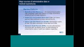 FCSM/WSS Data Quality Workshop 1 Integration of Admin & Survey Data in Medical Expenditure Analyses