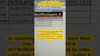 Day360 Formula in Excel 👨‍💻👩‍💻#excel #financial #exceltips #exceltutorial #count ?sub_confirmation=1