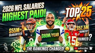 Top 25 Highest Paid NFL Players of 2026 🤑 (The $60M Era!)