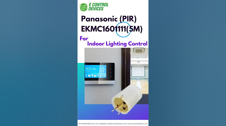 PIR MOTION SENSOR (PAPIRS) Panasonic Passive Infrared or Pyroelectric PIR Motion Sensors.