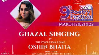 We Proudly Welcome Oshin Bhatia In Jashn-E-Adab 9Th Poetry Festival 2020