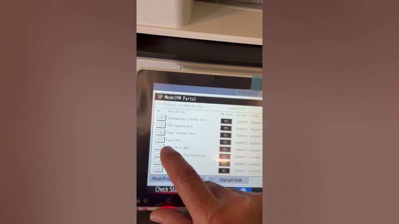 Ricoh IM C, fusing belt unit replacement message YouTube