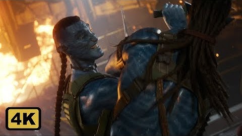 Avatar: The Way of Water - Jake Sully vs. Colonel Quaritch Fight Scene [4K]