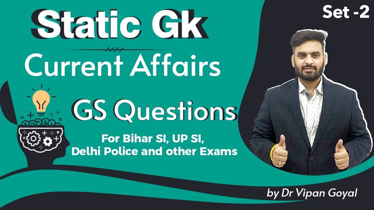 SSC CPO Delhi Police RRB NTPC UP SI Bihar SI Static GK l Current ...