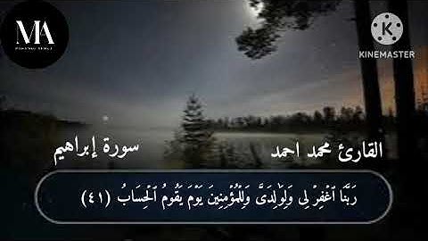 اواخر سورة إبراهيم بصوت محمد احمد ❤️