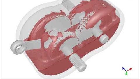 Simulation of oil Splash in a gearbox
