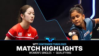 Sreeja Akula vs Rachel Sung | WS Qual | WTT Contender Tunis 2023