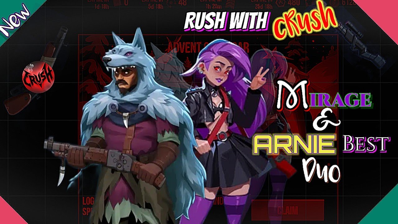 Arnie, Raven And Mirage Best Gameplay | Rush With Crush | Bullet Echo | Bullet Echo India 