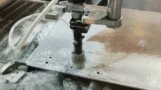 Waterjet for cutting iron.