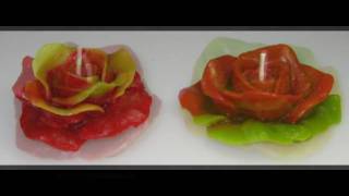 Bunte Rosenkerzen gießen - ein Film von Kerzenidee
