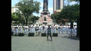 White Band of the Ecuadorian Navy Performance during Festival of Independence in Guayaquil