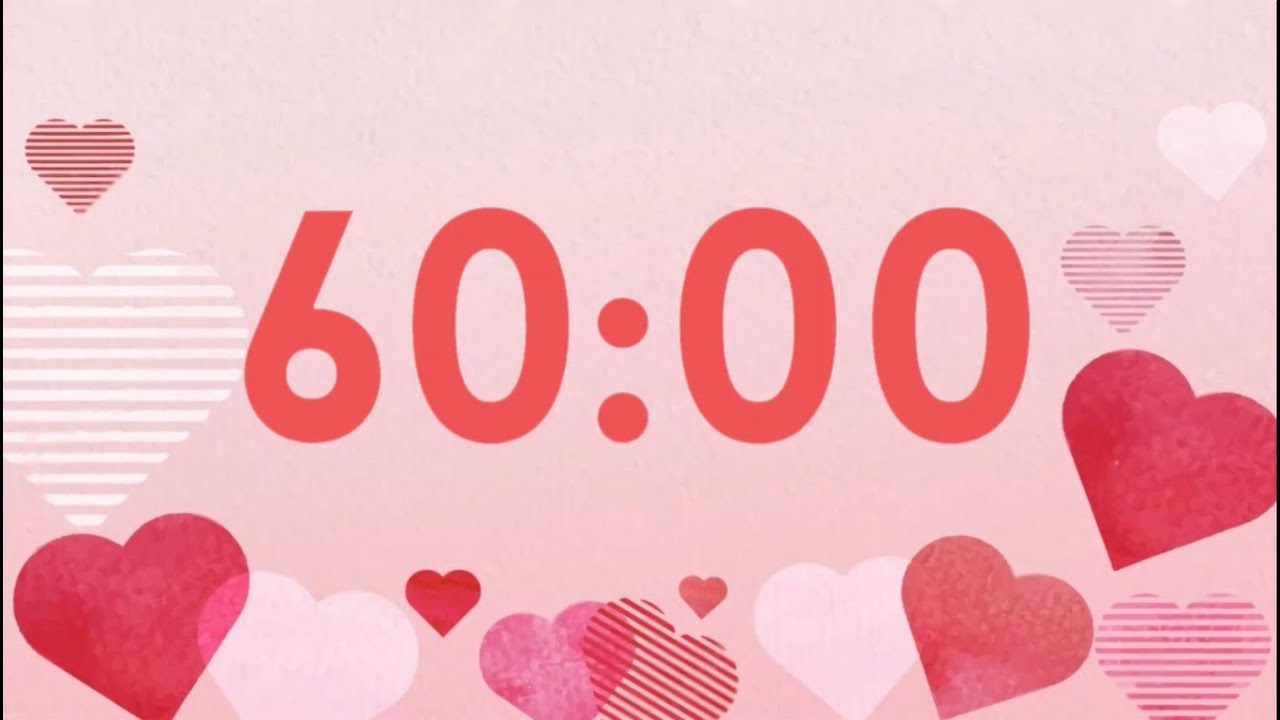 60 minute valentine timer (harp tones at end)