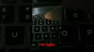 how to turn on dell laptop keyboard lights f10 ?