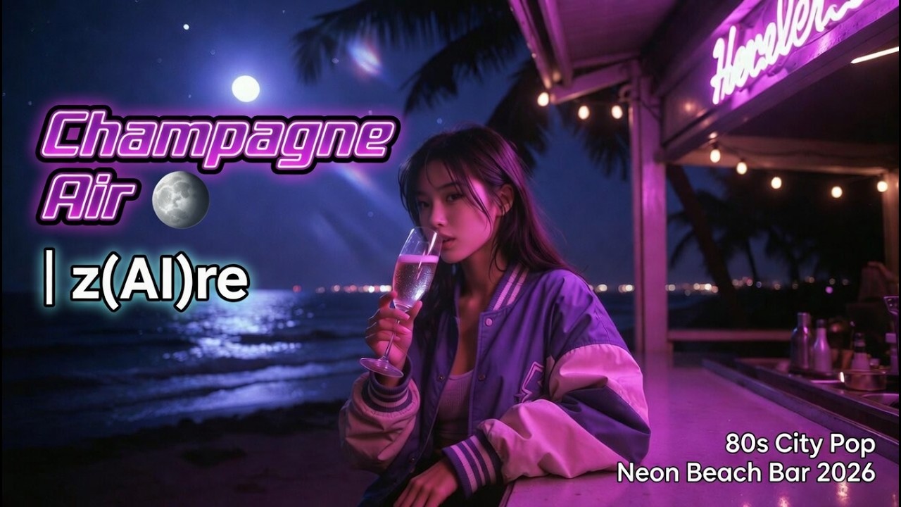 Champagne Air 🌕 | z(AI)re (80s City Pop Neon Beach Bar 2026)
