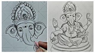 || How to Draw Ganpati Bappa 🙏🏻😍|| Step by Step Bappa Drawing #drawing #ganesh #viral #youtube