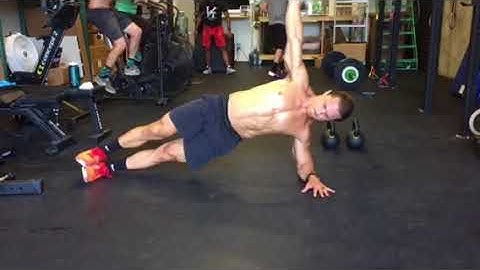 Dumbbell Side Plank Rotation