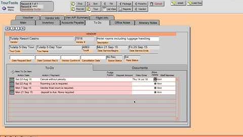 TourTools ToDo Basics