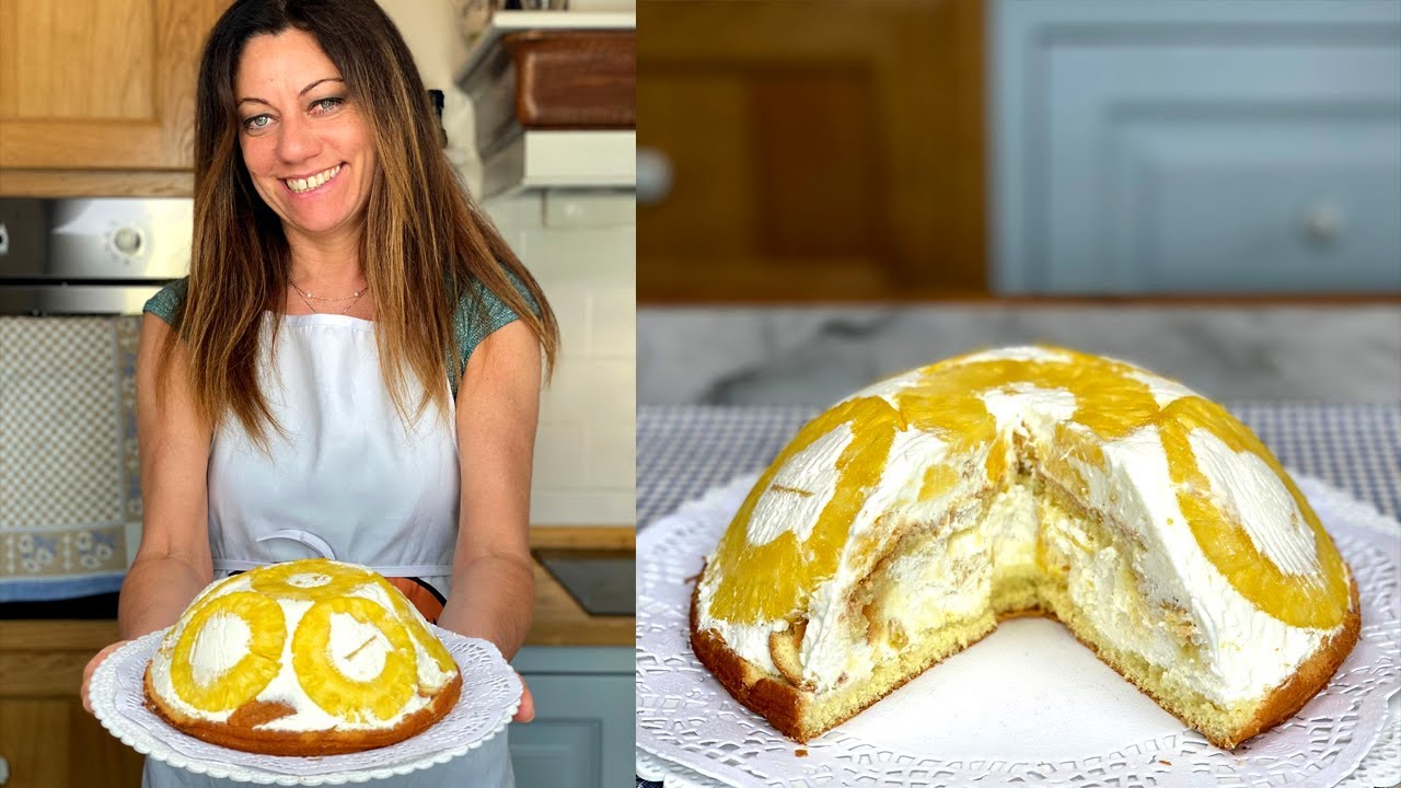 Zuccotto all'Ananas Dessert di Facile Preparazione Perfetto Per Ogni Occasione - Pineapple Dessert