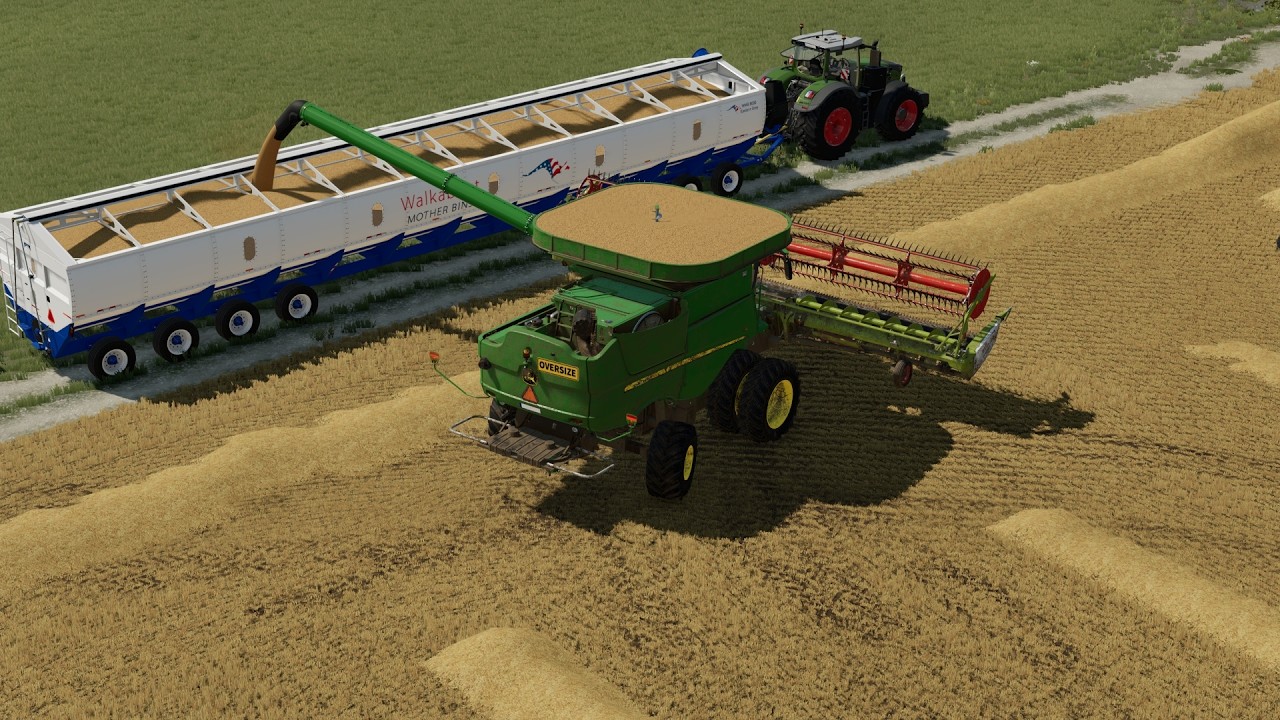 Zaczynamy żniwa! nowy kombajn w akcji! kosimy największe pole! Timelapse Rozwojowy rolnik#252