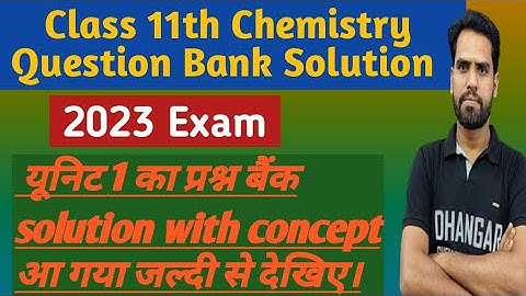 11th Chemistry Question bank solution 2023 exam Chapter 1 Mp board