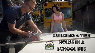 School Bus TIny House Gets Cool Custom Bedroom For Skoolie Toddler: DIY Bus Conversion Ep 47