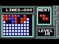 NES Tetris Challenges :: White only tetris on level 18