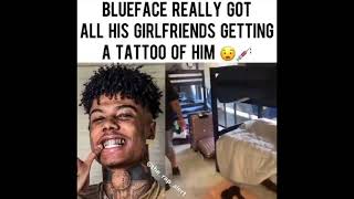 Blueface girlfriends getting tattoo of him