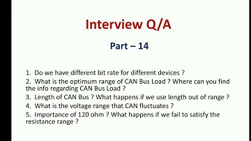 CAN Protocol | CAN Protocol Interview Q/A Part - 14 | Embedded World