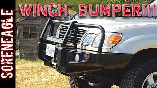 Land Cruiser LX470 Ironman Bumper Bull Bar and Winch Install 100 series Toyota Lexus LC100