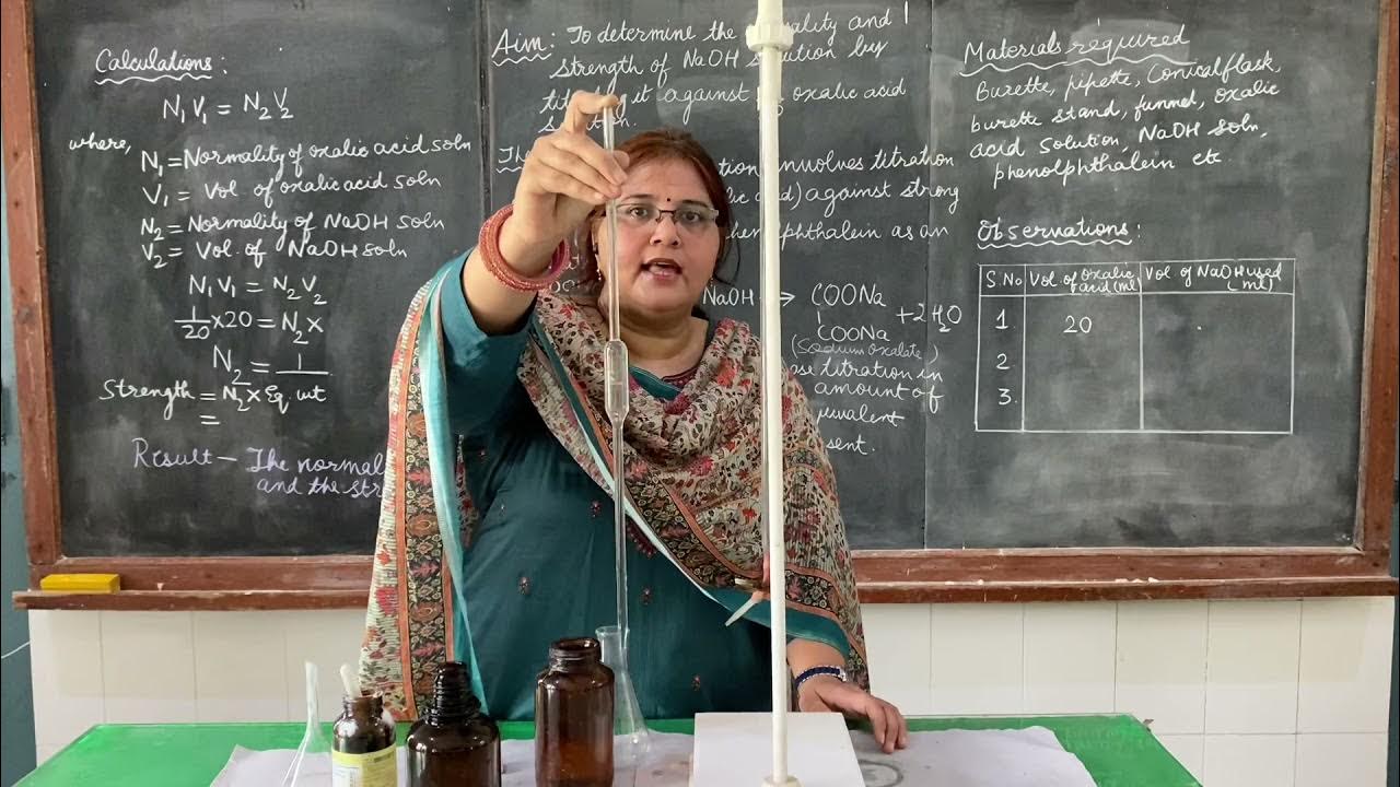 Volumetric titration NaOH vs Oxalic Acid / Class XI Practical/ Dr