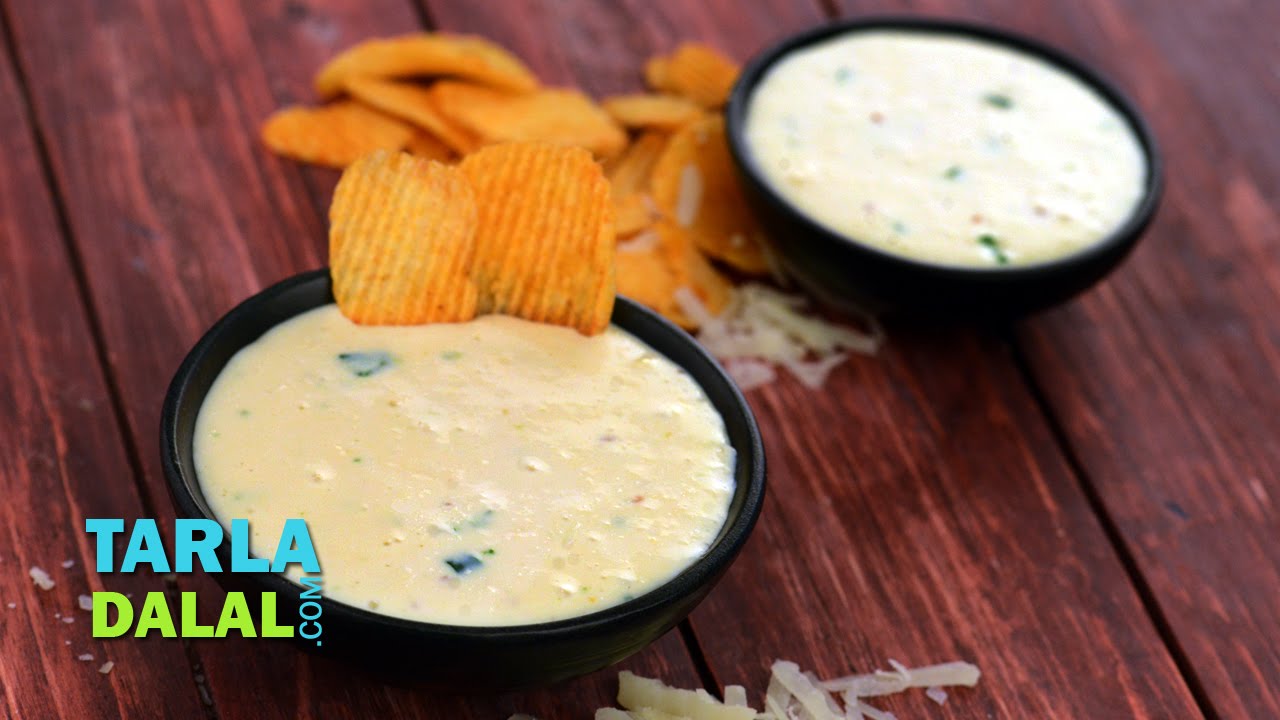 Quick Cheese Dip by Tarla Dalal