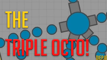 TRIPLE OCTO - NEW Tri-Angle Class - Diep.io Domination Gameplay Max Level Triangle