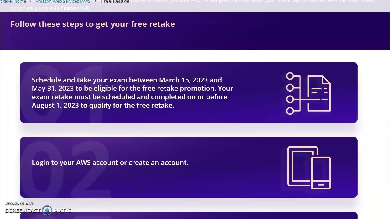 Free AWS Retakes With Promo Code From March 15, 2023 May 31, 2023