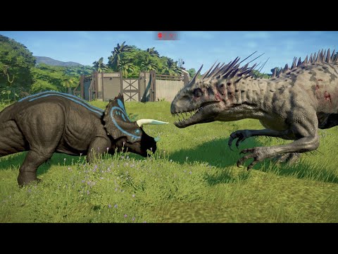 Dinossauro Rex Batman vs Carnotauro Rosa vs Kentrossauro Roxo 🌎 Jurassic  World Evolution 