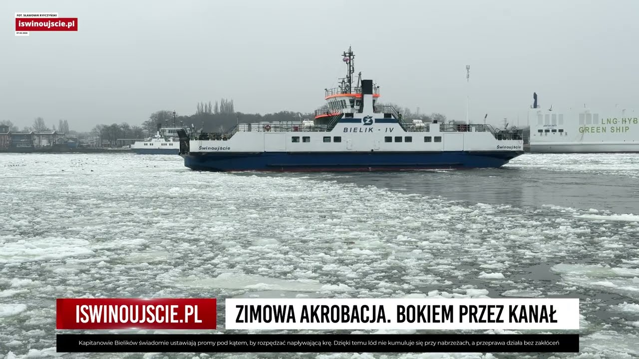 Promy Bielik wykonują kontrolowane manewry, by przeganiać krę