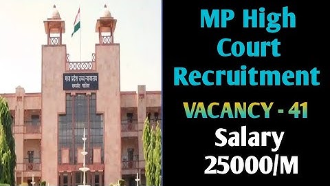 MP High Court Data Processing Assistant Recruitment For 41 posts