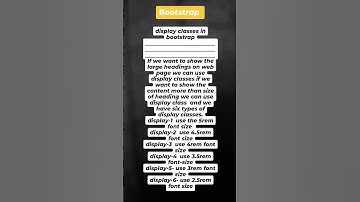 "Boost Your Web Design with Bootstrap Display Classes: Large Headings Made Easy!"